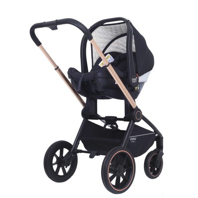 Коляска 3 в 1 Mowbaby Zoom Pu RA087, цвет gold black
