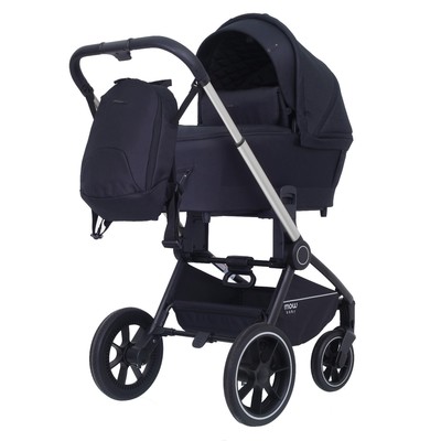 Коляска 3 в 1 Mowbaby Zoom Pu RA087, цвет silver black