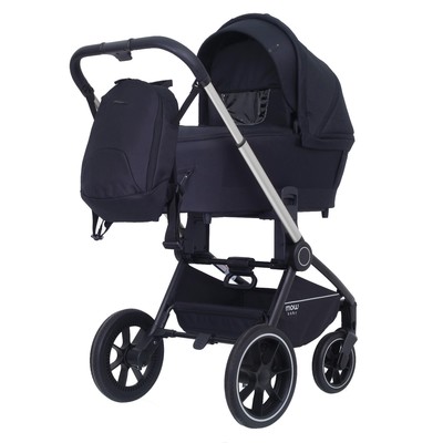Коляска 3 в 1 Mowbaby Zoom Pu RA087, цвет silver black