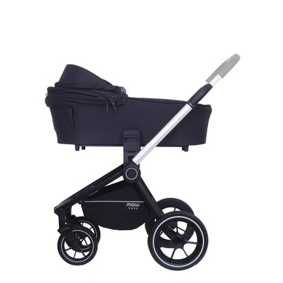 Коляска 3 в 1 Mowbaby Zoom Pu RA087, цвет silver black