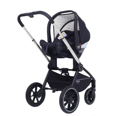 Коляска 3 в 1 Mowbaby Zoom Pu RA087, цвет silver black
