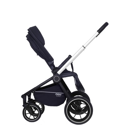 Коляска 3 в 1 Mowbaby Zoom Pu RA087, цвет silver black