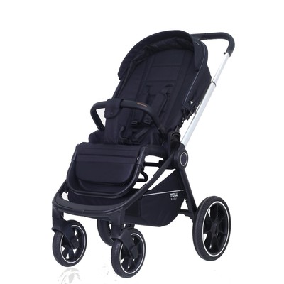 Коляска 3 в 1 Mowbaby Zoom Pu RA087, цвет silver black