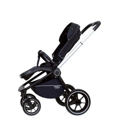 Коляска 3 в 1 Mowbaby Zoom Pu RA087, цвет silver black