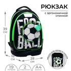 Рюкзак каркасный школьный, 39 х 28 х 18 см, + мешок для обуви, Calligrata П "Мяч" - фото 9625641