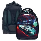 Рюкзак каркасный школьный, 38 х 30 х 16 см, 3D-рисунок, Calligrata Т "Крутая тачка" - фото 21518739