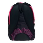Рюкзак молодёжный, 44 х 30 х 17 см, эргономичная спинка, Calligrata К "Волны", чёрный/розовый 7546937