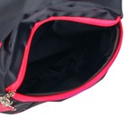 Рюкзак молодёжный, 44 х 30 х 17 см, эргономичная спинка, Calligrata К "Волны", чёрный/розовый 7546937