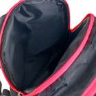 Рюкзак молодёжный, 44 х 30 х 17 см, эргономичная спинка, Calligrata К "Волны", чёрный/розовый 7546937