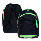 Рюкзак молодёжный, 44×30×17 см, эргономичная спинка, Calligrata К «Нормал», чёрный/зеленый 7546938