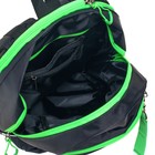 Рюкзак молодёжный, 44×30×17 см, эргономичная спинка, Calligrata К «Нормал», чёрный/зеленый 7546938