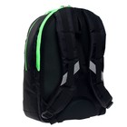 Рюкзак молодёжный, 44×30×17 см, эргономичная спинка, Calligrata К «Нормал», чёрный/зеленый 7546938