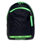 Рюкзак молодёжный, 44×30×17 см, эргономичная спинка, Calligrata К «Нормал», чёрный/зеленый 7546938