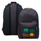 Рюкзак молодёжный, 38×28×19 см, эргономичная спинка, Calligrata Э «Значки» - Фото 6