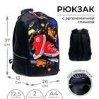 Рюкзак школьный, 37 х 26 х 13 см, эргономичная спинка, Calligrata С "Кеды" - фото 6561767