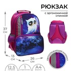 Рюкзак школьный, 37 х 26 х 13 см, эргономичная спинка, Calligrata ОРТ "Совушка" - фото 9627215