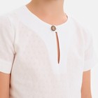 Рубашка для мальчика MINAKU: Cotton Collection, белая, рост 116 см - Фото 8