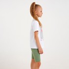 Футболка детская MINAKU Happines, белая, рост 128 см 7561066