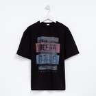 Футболка мужская MINAKU "Ocean" цвет черный, р-р 48 7561073