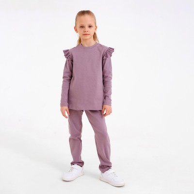 Костюм для девочки: джемпер, брюки, MINAKU: Casual Collection, фиолетовый, рост 110 см