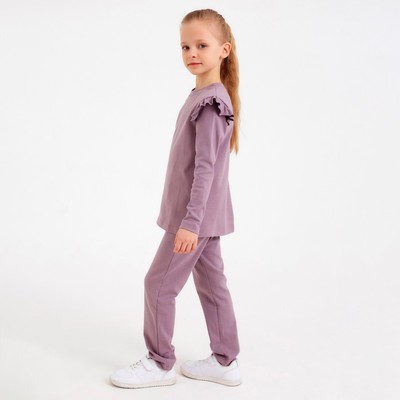 Комплект для девочки (джемпер, брюки) MINAKU: Casual Collection, фиолетовый, рост 110 см