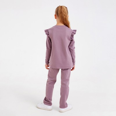 Комплект для девочки (джемпер, брюки) MINAKU: Casual Collection, фиолетовый, рост 110 см