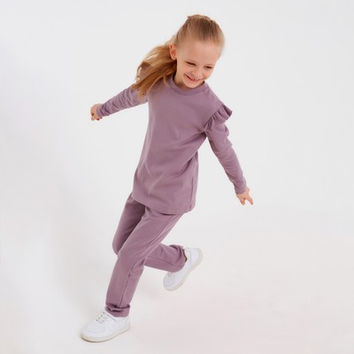 Комплект для девочки (джемпер, брюки) MINAKU: Casual Collection, фиолетовый, рост 110 см