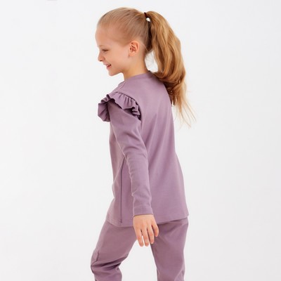 Комплект для девочки (джемпер, брюки) MINAKU: Casual Collection, фиолетовый, рост 110 см