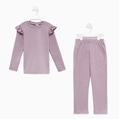 Комплект для девочки (джемпер, брюки) MINAKU: Casual Collection, фиолетовый, рост 110 см