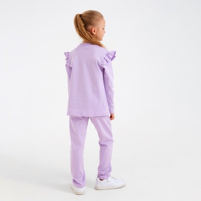 Комплект для девочки (джемпер, брюки) MINAKU: Casual Collection, сиреневый, рост 104 см