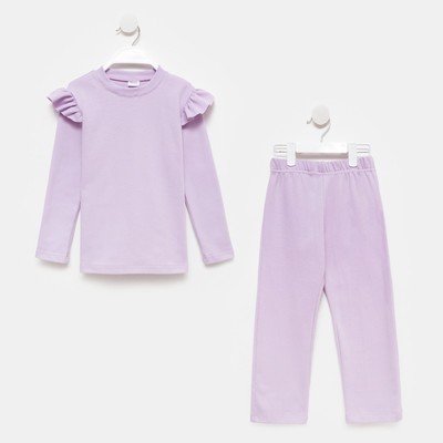 Комплект для девочки (джемпер, брюки) MINAKU: Casual Collection, сиреневый, рост 104 см