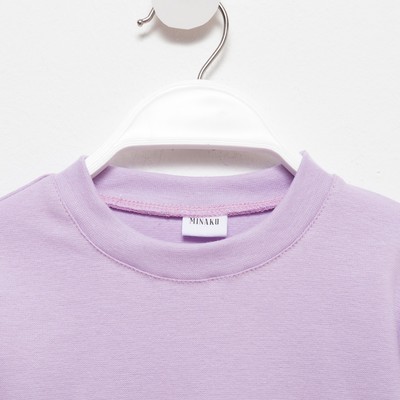 Комплект для девочки (джемпер, брюки) MINAKU: Casual Collection, сиреневый, рост 104 см