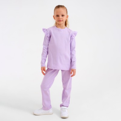 Комплект детский (джемпер, брюки) MINAKU: Casual Collection, цвет сирень, рост 110 см