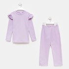 Комплект детский (джемпер, брюки) MINAKU: Casual Collection, цвет сирень, рост 110 см 7601179 - фото 14025037