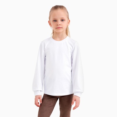 Лонгслив детский MINAKU: Basic line, белый, рост 98 см