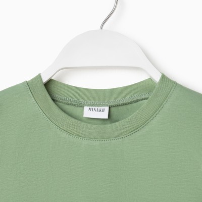 Лонгслив детский MINAKU Basic line, оливковый, рост 116 см