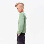 Лонгслив детский MINAKU Basic line, оливковый, рост 122 см - Фото 3