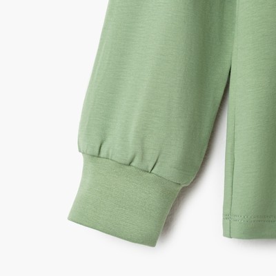 Лонгслив детский MINAKU Basic line, оливковый, рост 122 см