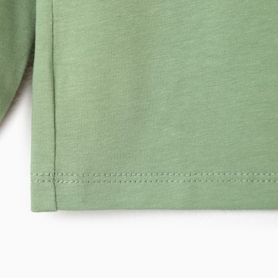 Лонгслив детский MINAKU Basic line, оливковый, рост 122 см