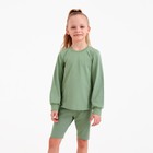 Лонгслив детский MINAKU Basic line, оливковый, рост 152 см - Фото 7
