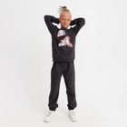 Комплект детский (свитшот, брюки) MINAKU: Casual Collection, антрацит, рост 128 см - Фото 4