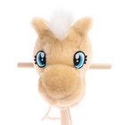 Мягкая игрушка «Конь-скакун», на палке, цвет бежевый - фото 9068068