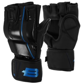 Перчатки для ММА Boybo B-series, р. XL, цвет чёрный/синий