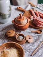 Горшочек для запекания Кунгурская керамика «Луговой», 600 мл, с ручками, керамика, оранжевый - фото 61018534