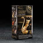 Набор ложек на подставке Magistro Swan, 7,5×4,5×15 см, 6 шт, цвет красный - фото 24411172