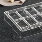 Форма для конфет и шоколадат «Батончик», 14 ячеек, 20×12×2,5 см, ячейка 4×2,2×1,5 см - фото 21520890