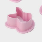 Набор форм для печенья Доляна «Пасхальный», 6 предметов, 8×7×2 см, цвет розовый - фото 4347810