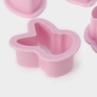 Набор форм для печенья Доляна «Пасхальный», 6 предметов, 8×7×2 см, цвет розовый - фото 9097688