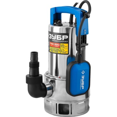Насос дренажный «ЗУБР» НПГ-Т3-750-С, для грязной воды, 750 Вт, 220 л/мин, напор 8 м