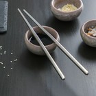 Палочки для суши Bacchette, длина 21 см, цвет серебряный - Фото 2